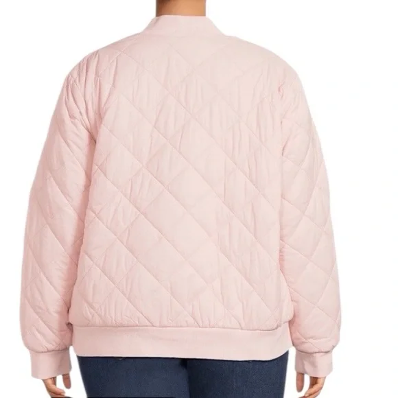 NWT ADIDAS go to golf Pink Quilted Jacket retail &150 - Picture 3 of 11